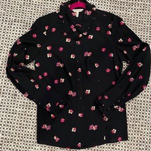 Beautiful floral silk Rebecca Taylor blouse. Size 0